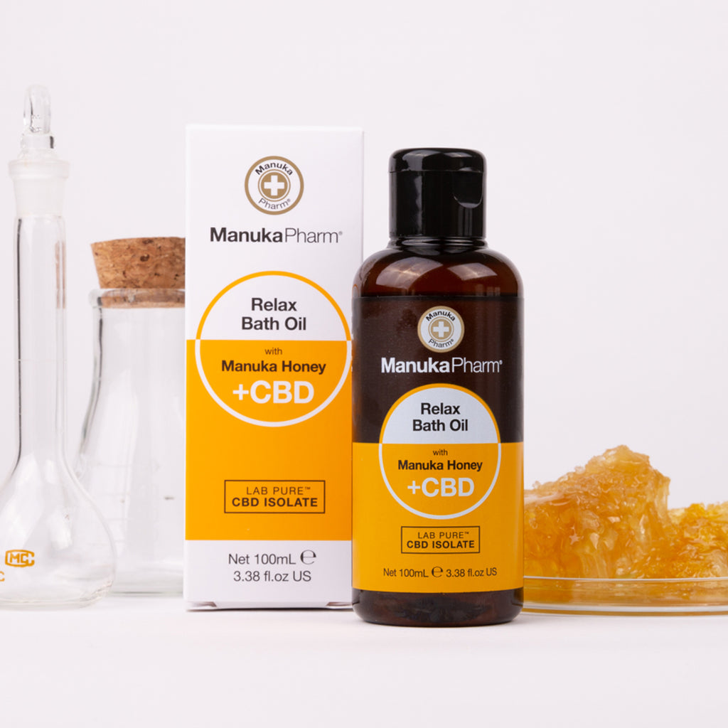CBD Bath Oil Relax Bath Oil 100ml Manuka Pharm